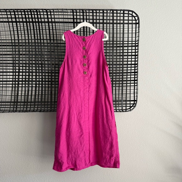 J. Crew pink a line linen dress - Picture 5 of 7